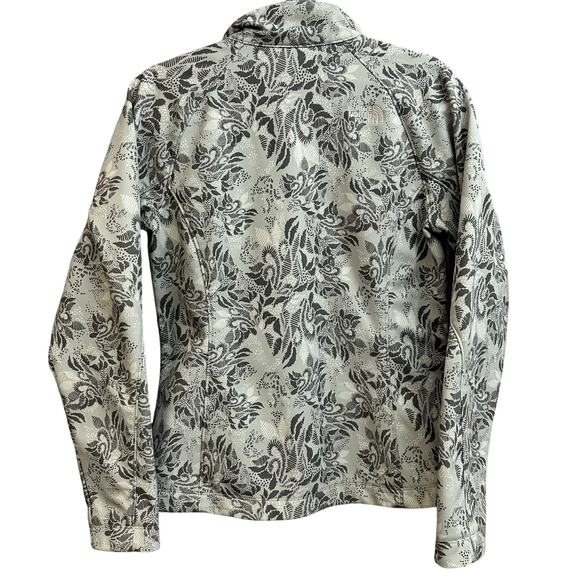 The North Face Bionic Soft Shell Full Zip Jacket Gray Floral Women's Medium - Picture 5 of 9